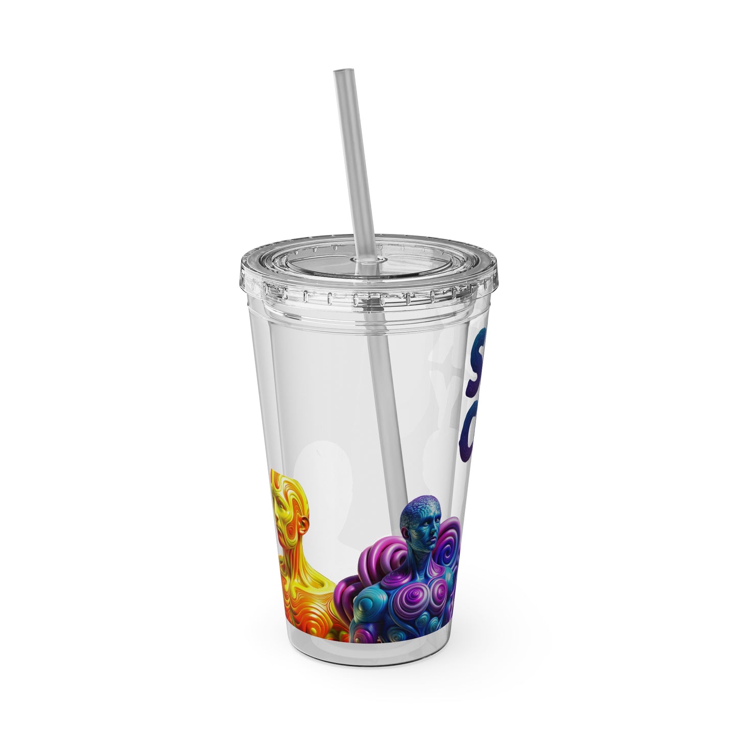 Sick City "family" Sunsplash Tumbler with Straw, 16oz